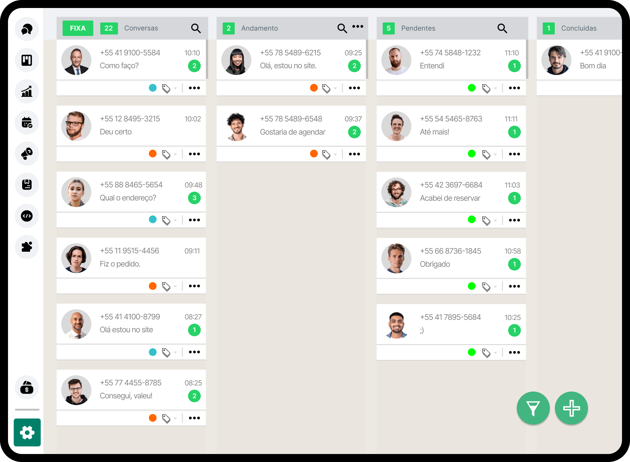CRM Kanban: arraste leads entre etapas